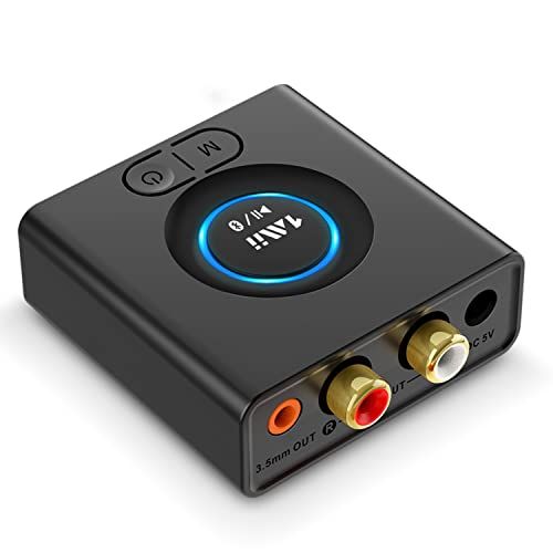 1Mii Bluetooth レシーバー オーディオレシーバー ブルートゥース 受信機 RCA AUX 5.1 スピーカー サウンドバー 車 携帯電話 タブレット PC ステレオ ワイヤレス受信 ミニ バッテリー内蔵 dac ブルーツース M f6677e46