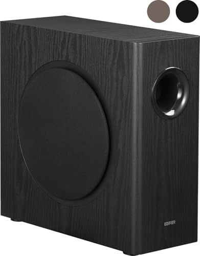 Edifier 【エディファイア】 T5s サブウーファー 8 インチ 70W アンプ内蔵 （薄型ニューデザイン） ｜ 周波数特性 35Hz~115Hz ｜ 3.5mm AUX/RCA 接続（ケーブル同梱）｜ Edifier 全系列 M90 2fe36ee5