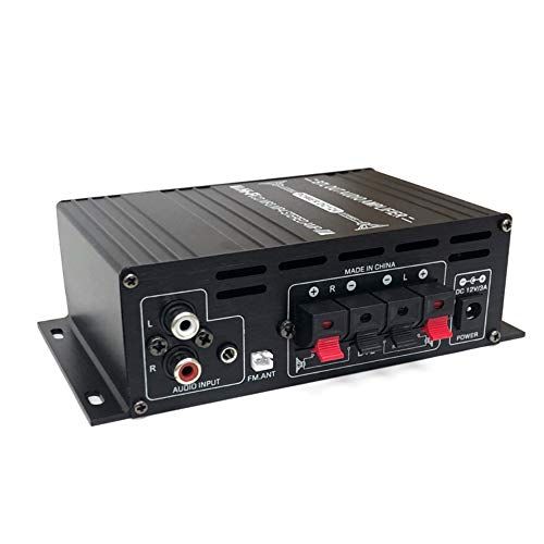 Bluetooth5.0対応 小型2chオーディオアンプ 出力40W＋40W USB/SDカード再生可 アルミボディ Hi-Fiステレオ リモコン付 多機能パワーアンプ 各種音楽プレーヤー用 車載用アンプ FMTLPAK380(沖縄・離島の方 9d3db46a
