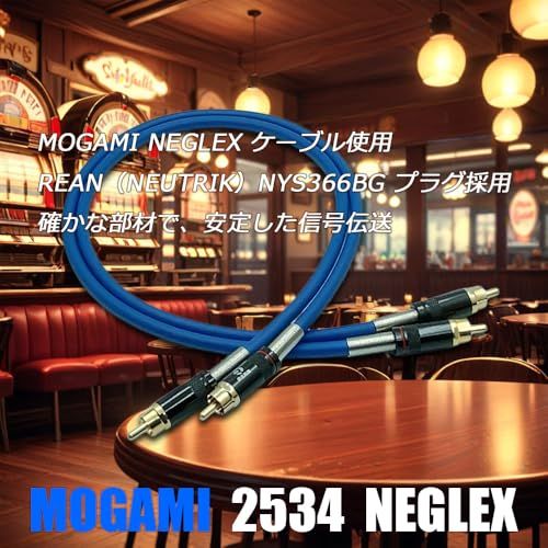 MOGAMI 2534 RCAオーディオラインケーブル 2本セット | REAN (NEUTRIK) NYS366BG採用 | 4芯OFC無酸素銅 |Kester44ハンダ結線【最高の音質と信頼性】NYS366BG (ブルー, 50cm)(沖 68fa13b4