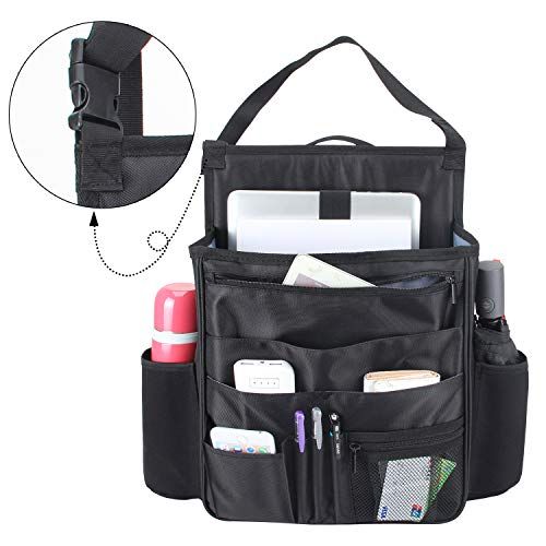 Luxja 車用収納ポケット 車 助手席 収納 多いポケット 撥水加工(黒)kk f840f550