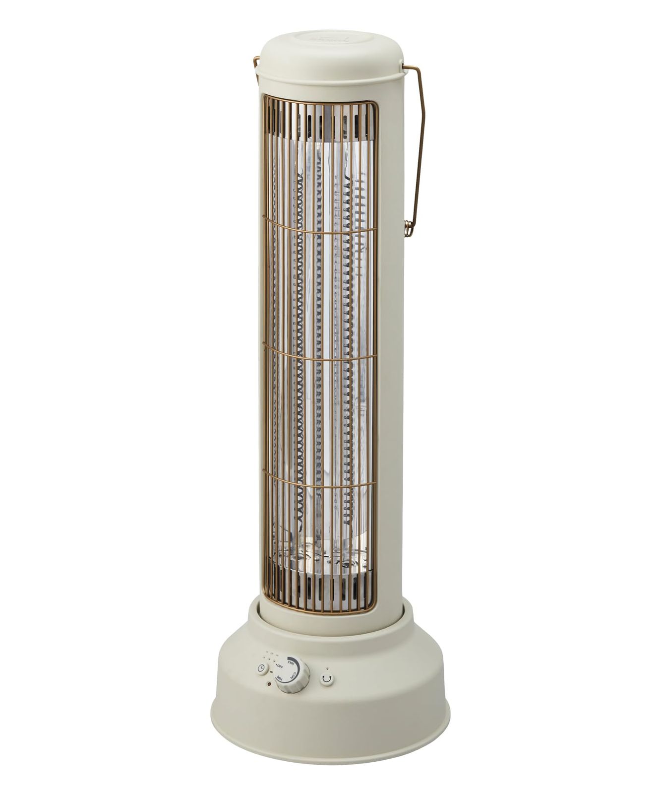 BRUNO ブルーノ カーボンヒーター 電気ヒーター タワー型 スリム 無段階調節 500W?1000W 首振り 強弱切替 静音 速暖 タイマー 自動オフ 転倒オフ 安全設計 NostalStovewide グレージュ BOE077-GRGma