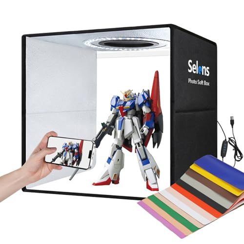 Selens 簡易スタジオ40cm 撮影キット 折り畳み式撮影ボックス 6色撮影用バックペーパー付き 明るさ高い 持ち歩く便利 組み立て簡単 収納便利 日本語説明書付きt 7,942円
