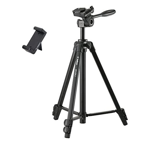 ベルボン Velbon スマホ三脚 カメラ対応 EX-230 II AZ 3段 レバーロック 全高122cm 脚径17mm 小型 3Way雲台 クイックシュー対応 アルミ脚 脚カラー黒 017915500693 三脚収納ケース付きt