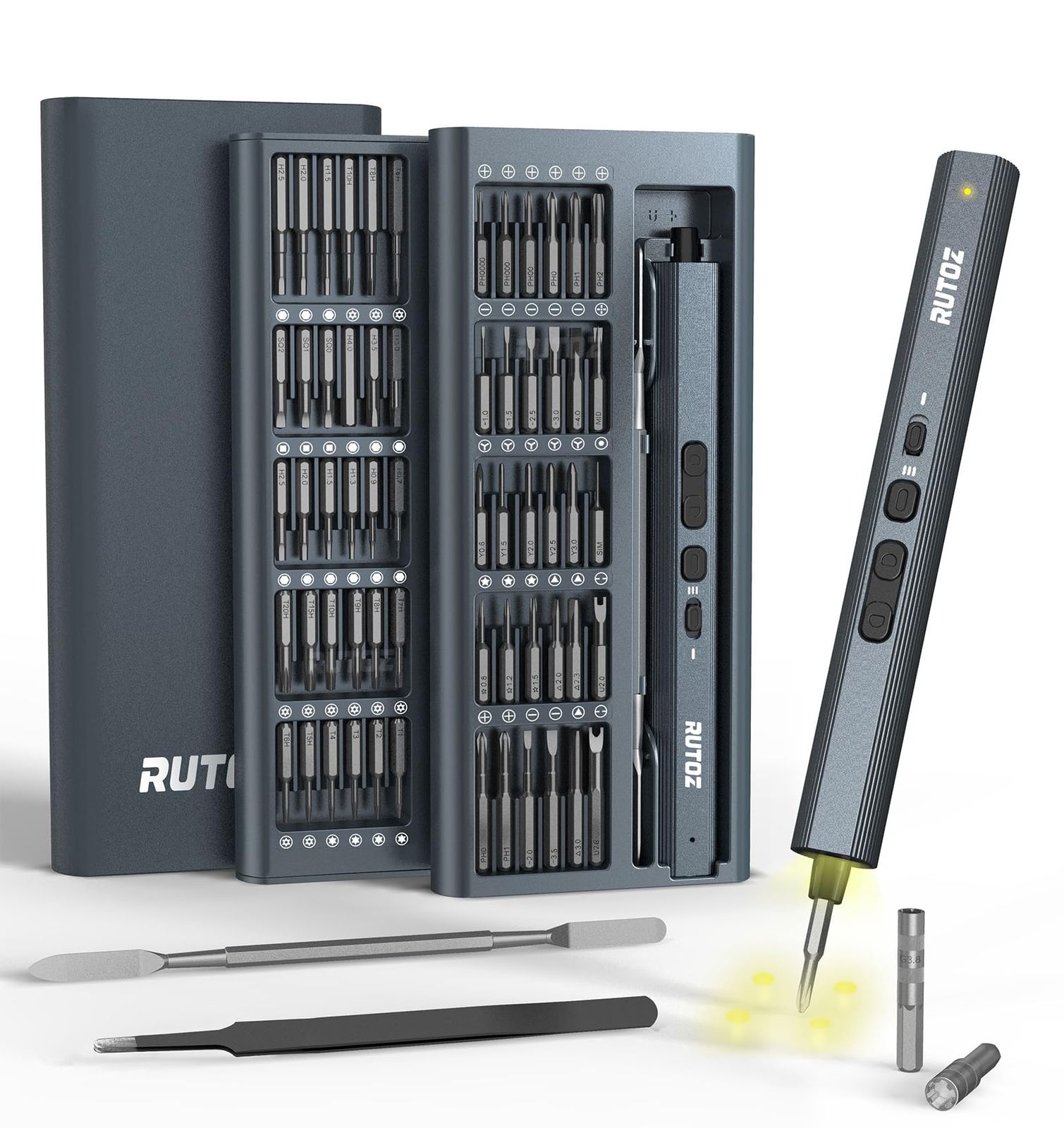 電動ドライバートルクス T8 T6 T5 T9 T10 六角星型 プラス マイナス y字 Y00 Y000 三角 差し替, 精密ドライバーセッ switch/眼鏡用, Ps4/ps5コントローラー スマホ修理、自作pc ノートパソコン分解工具 542b1735