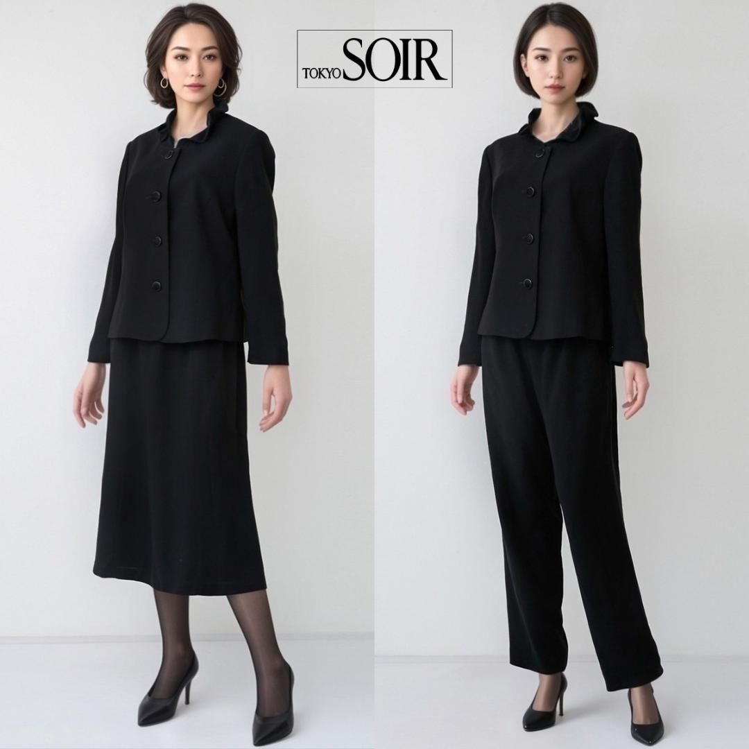 ♪当日発送可能！ K&S　東京ソワール　高級礼服　13号　4点セットアップ