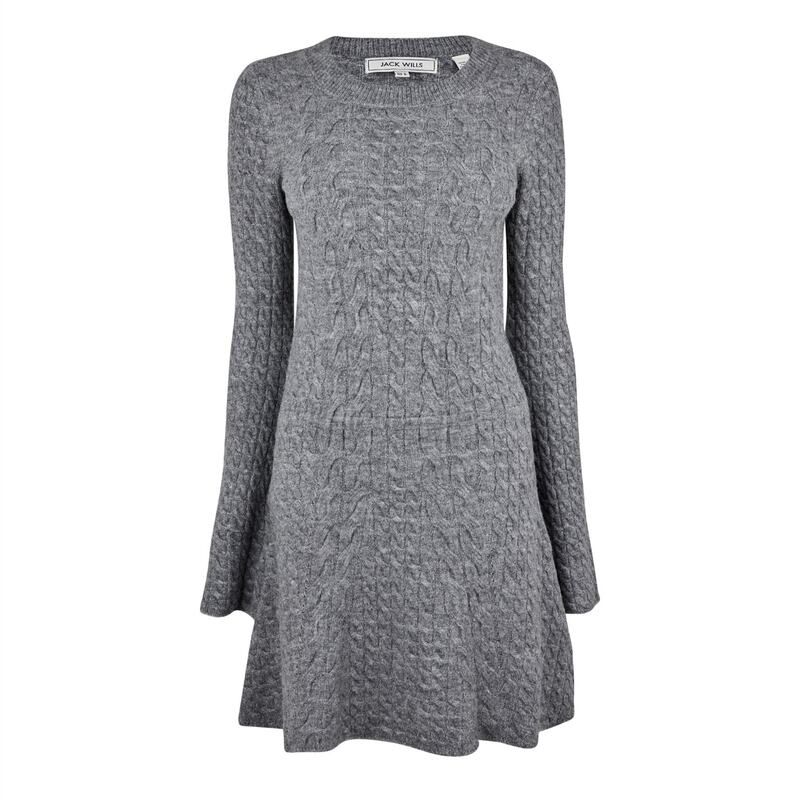 ジャック ウィルス レディース トップス ワンピース ミニワンピース ミニ Jack Wills Cable Mini Dress Ld44 Charcoal Marl チャコール