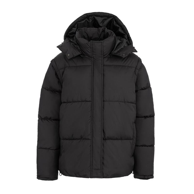 アイソウイットファースト レディース アウター ベスト プチ ジレ I Saw It First Black Petite Longline Padded Hooded Gilet Black ブラック