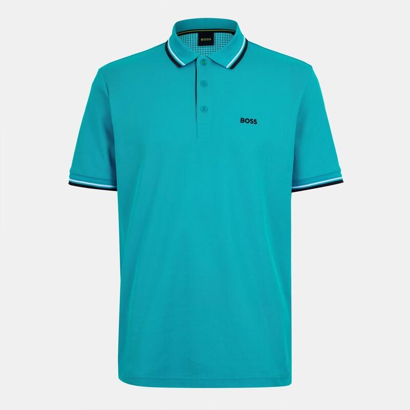 ボス メンズ トップス ポロシャツ 半袖 Boss Mens Paddy ShortSleeve Polo Shirt Open Green グリーン