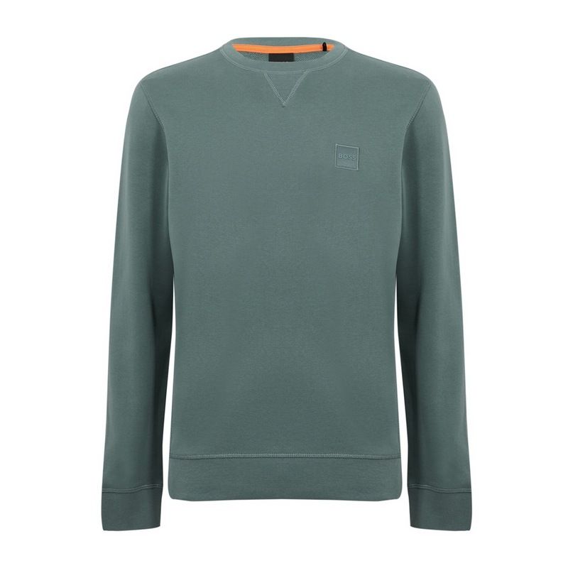 ボス メンズ アウター パーカー・スウェット スウェット シャツ Boss Westart Crew Sweatshirt Open Green 375 グリーン