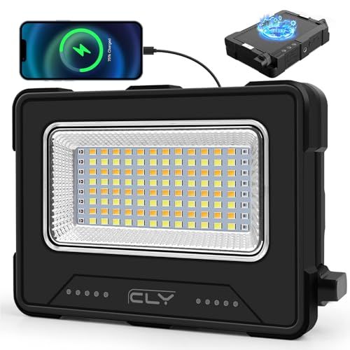 CLY LED 투광등, 작업등, 랜턴, 일광, 자연색, 전구 색상, SOS 조명, 4가지 색상 전환, 5단계 밝기 조절, 고휘도, 100W 상당, USB 충전식, 10000mAh, 타입 C 충전식, 휴대용 손전등, 투광 조명, LED 조명, 캄프라 82609ba9