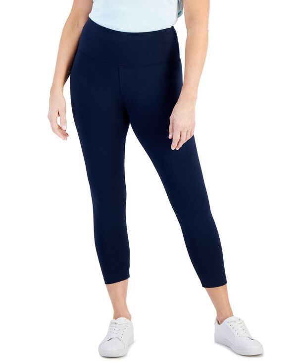 スタイルアンドコー レディース ボトムス カジュアルパンツ クロップド レギンス Style Co Womens High Rise Cropped PullOn Leggings Industrial Blue ブルー