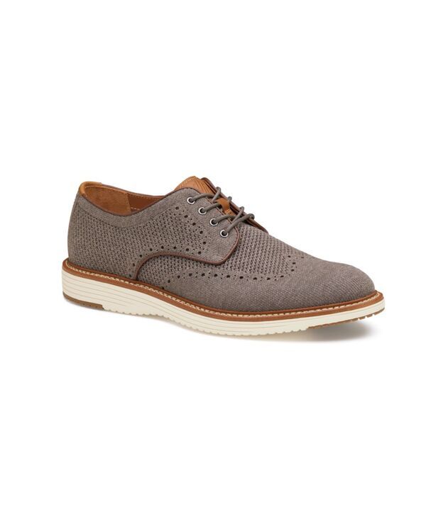 ジョンストンアンドマーフィー メンズ シューズ ドレスシューズ ウィングチップ ワンピース ニット Johnston Murphy Mens Upton Knit Wingtip Dress Shoes Gray グレー