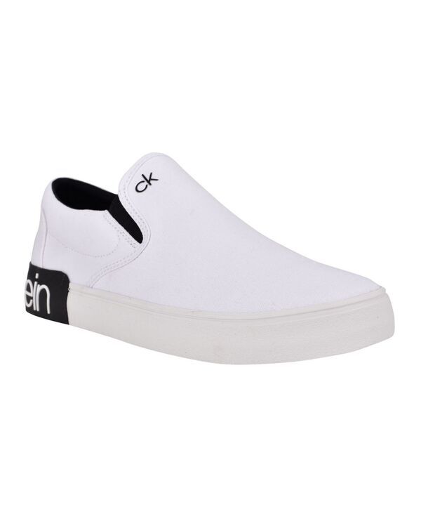 カルバンクライン メンズ シューズ スニーカー Calvin Klein Mens Ryor Casual SlipOn Sneakers White ホワイト