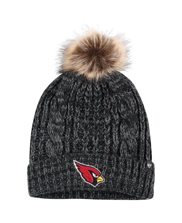 47 ブランド レディース アクセサリー 帽子 ニット ロゴ 47 Brand Womens Black Arizona Cardinals Logo Meeko Cuffed Knit Hat with Pom Black ブラック