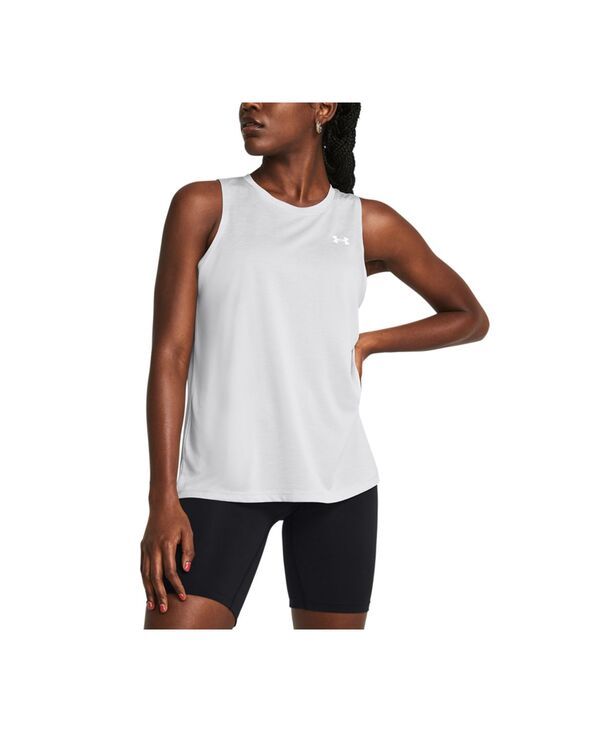 アンダーアーマー レディース トップス タンクトップ Under Armour Womens Tech Twist Tank Halo Gray White ホワイト
