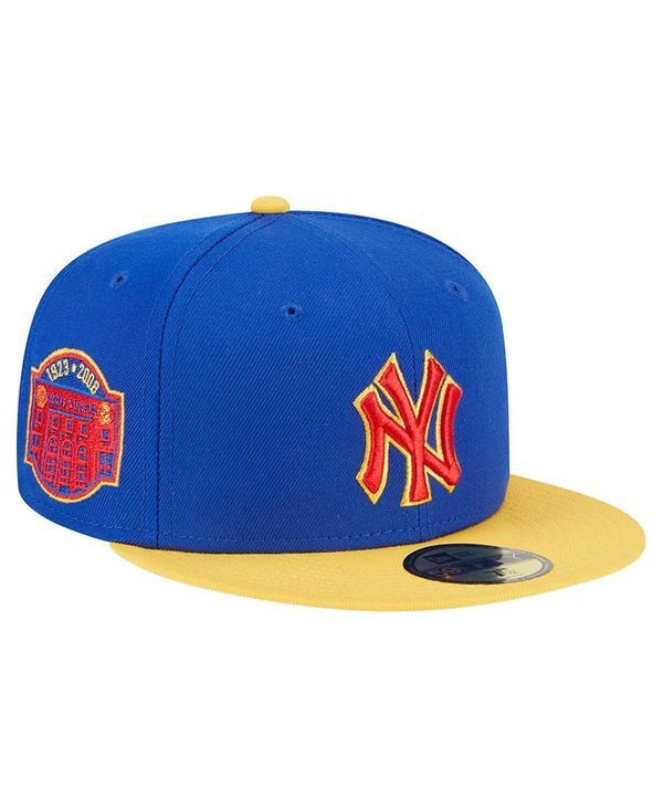 ニューエラ メンズ アクセサリー 帽子 エンパイア New Era Mens Royal Yellow New York Yankees Empire 59FIFTY Fitted Hat Royal Yellow イエロー