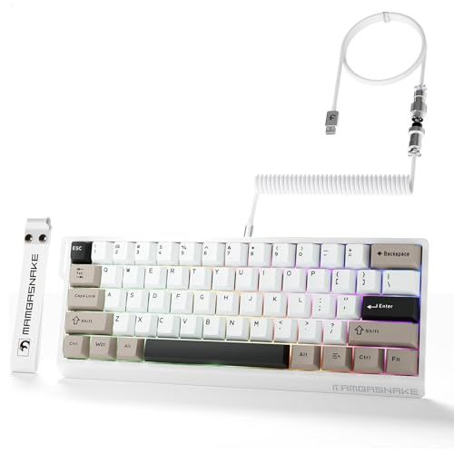 MAMBASNAKE X60HE ラピットトリガー ゲーミングキーボード 0.01mmRT 磁気スイッチ 8000hz ポーリングレート ワイヤレス HEセンサー 0.125ms 超低遅延 SnapKeys SOCD ノーデッドゾーン 60キ b7308a79