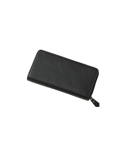 [ナノ・ユニバース] フェイクレザー ロング ウォレット メンズ F 010 ブラック 668-5252204 長財布 大容量 黒 ビジネス ギフト プレゼント シンプル おしゃれY 20dea62d