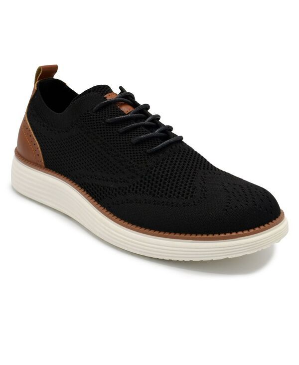 アカデミクス メンズ シューズ オックスフォード ウィングチップ ニット Akademiks Mens Olney Wingtip Knit Oxford Shoes BlackWhite ホワイト