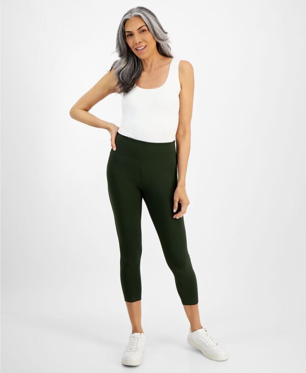 スタイルアンドコー レディース ボトムス カジュアルパンツ クロップド レギンス Style Co Womens High Rise Cropped PullOn Leggings Ultra Olive オリーブ