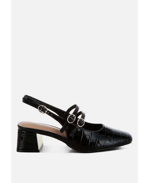 ロンドンラグ レディース シューズ サンダル ヒール London Rag Cananga Block Heel Slingback Sandals Black ブラック
