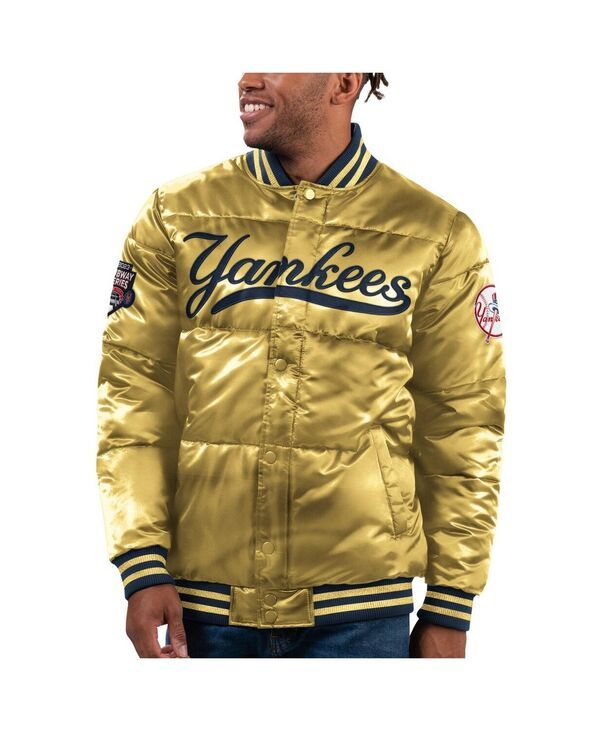 スターター メンズ アウター ジャケット・ブルゾン ジャケット Starter Mens Gold New York Yankees 2023 Subway Series Bronx Bomber FullSnap Jacket Gold ゴールド