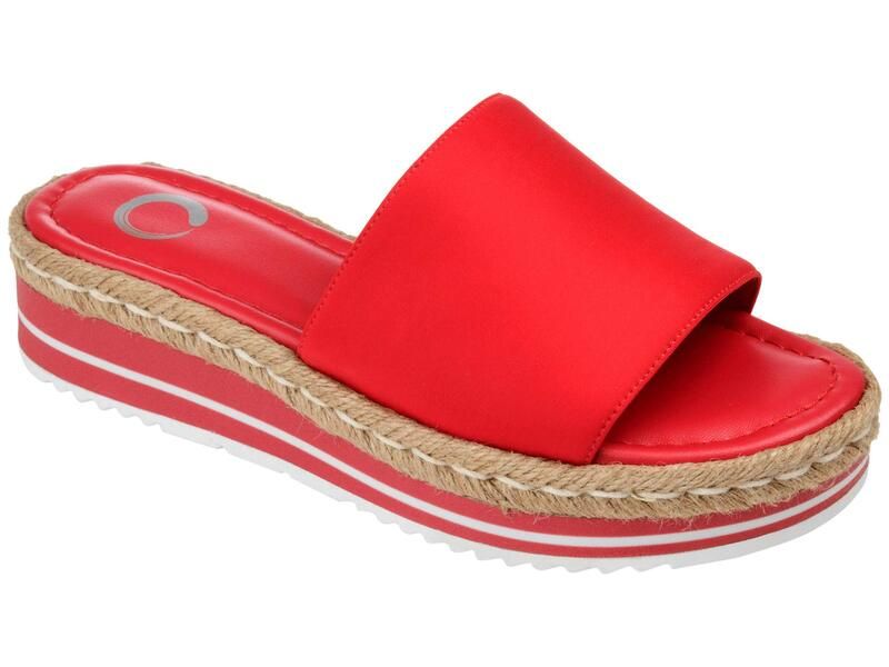 ジュルネ コレクション レディース シューズ ヒール サンダル Journee Collection Comfort Foam Rosey Sandal Red レッド