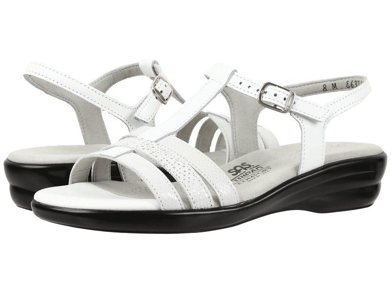 サス レディース シューズ サンダル キャップ SAS Capri TStrap Comfort Sandal White Multi ホワイト