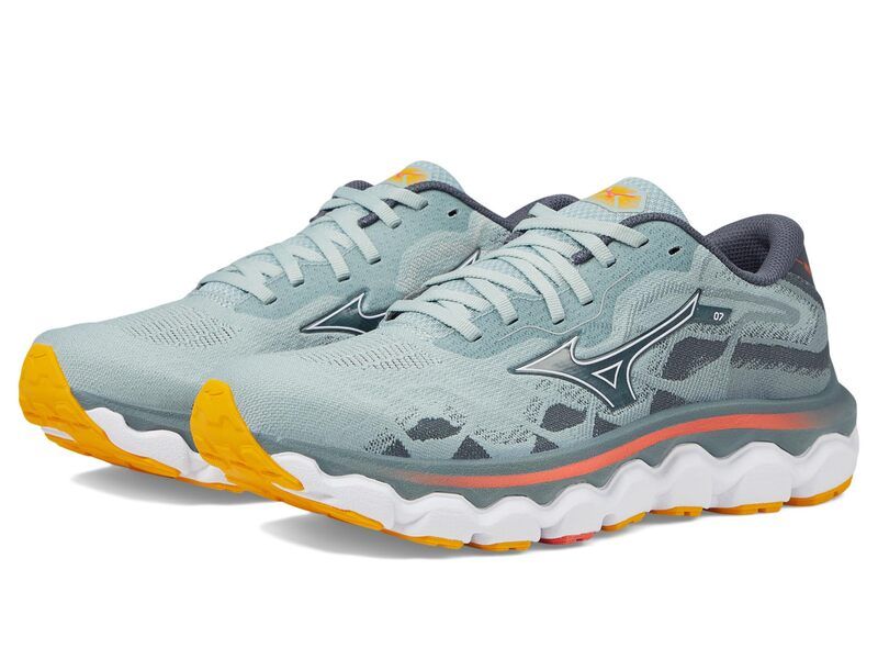 ミズノ レディース シューズ スニーカー Mizuno Wave Horizon 7 Grey MistWhite ホワイト
