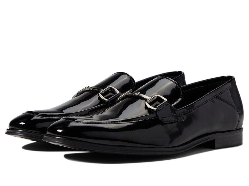 スティーブ マデン メンズ シューズ スリッポン・ローファー Steve Madden Aahron Black Patent ブラック