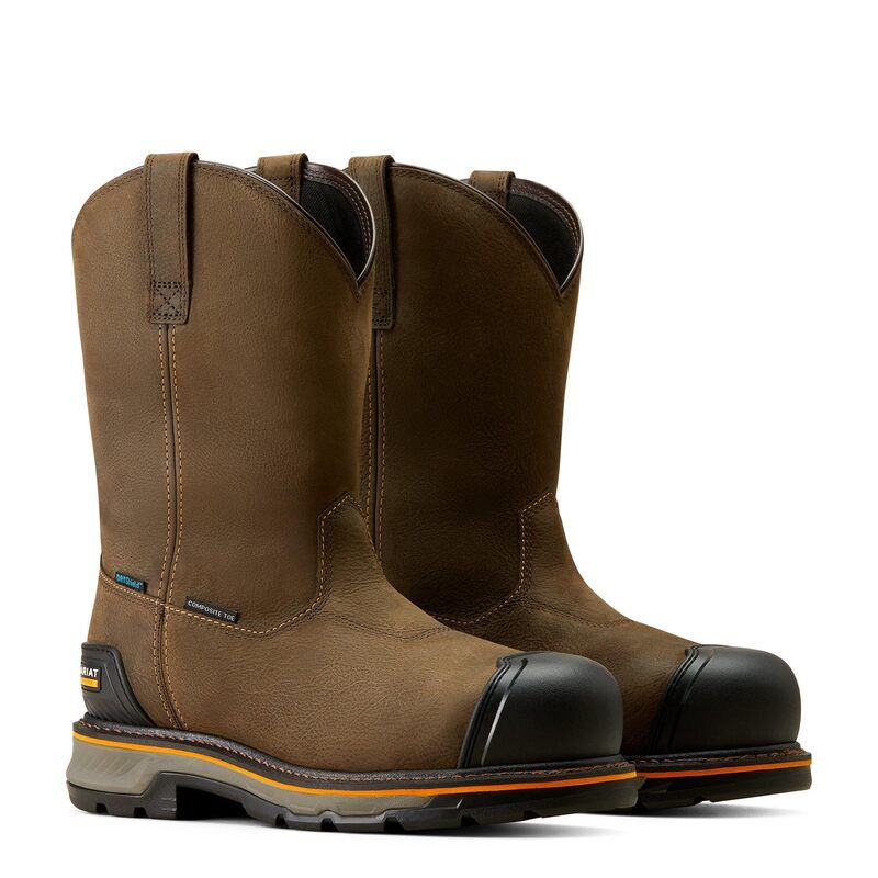 アリアト メンズ シューズ ブーツ・レインブーツ Ariat Stump Jumper PullOn BOA Waterproof Composite Toe Work Boot Iron Coffee コーヒー