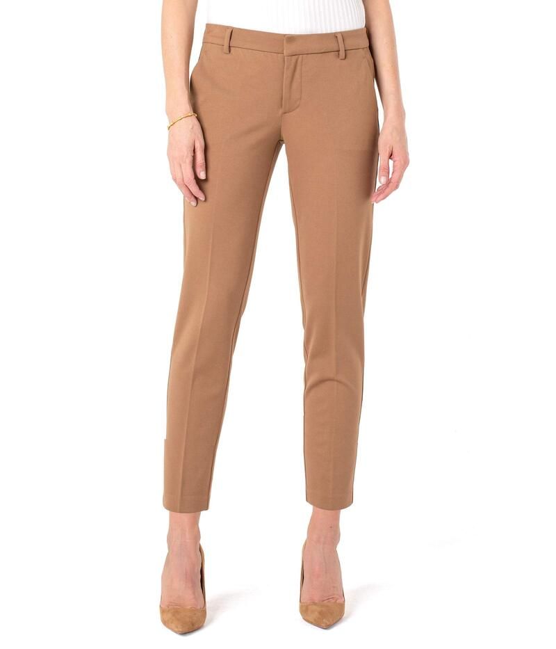リヴァプール ロサンゼルス レディース ボトムス カジュアルパンツ ニット Liverpoolos Angeles Kelsey Slim Leg Trousers in Super Stretch Ponte Knit Maple