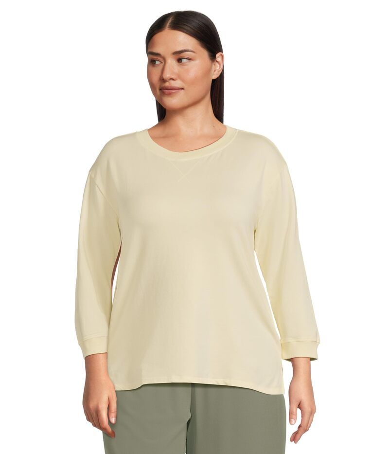 モッドドック レディース トップス ワンピース Mododoc 34 Sleeve HiLo Tunic with Side Slitsweet Cream クリーム