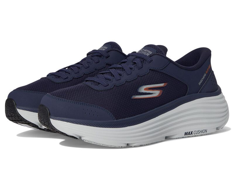 スケッチャーズ メンズ シューズ スニーカー SKECHERS Hands Free Slipins Max Cushioning Endeavour NavyOrange ネイビー