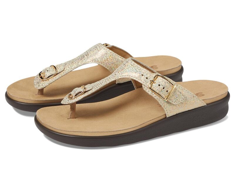 サス レディース シューズ サンダル SASanibel Comforthong Sandal Shiny Gold ゴールド
