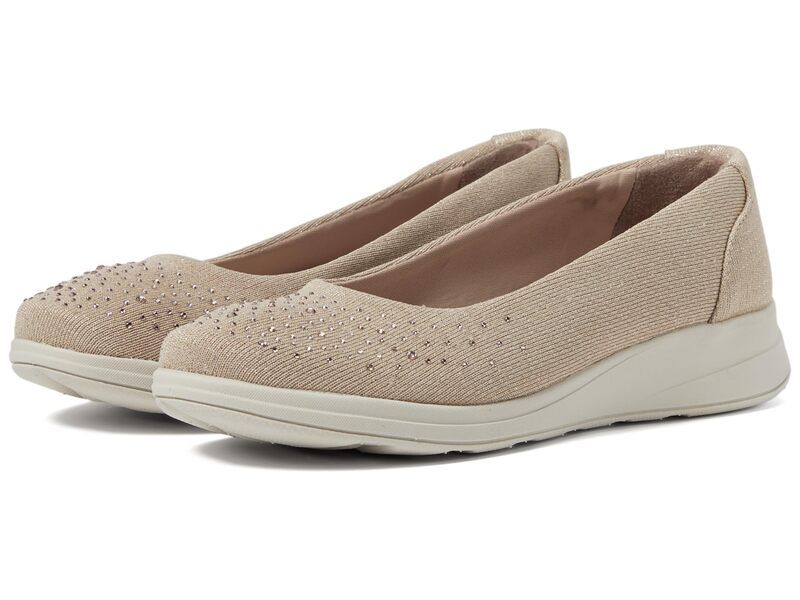 ビジーズ レディース シューズ サンダル ローファー Bzees Golden Bright SlipOn Loafers Beige ベージュ
