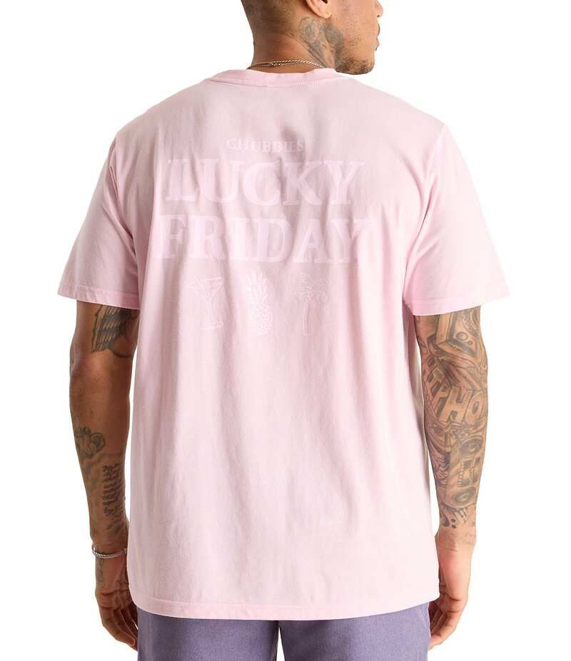 チャビーズ メンズ トップス シャツ Tシャツ グラフィック Chubbies The Lucky Friday Graphic TShirt LightPastel Pink ピンク