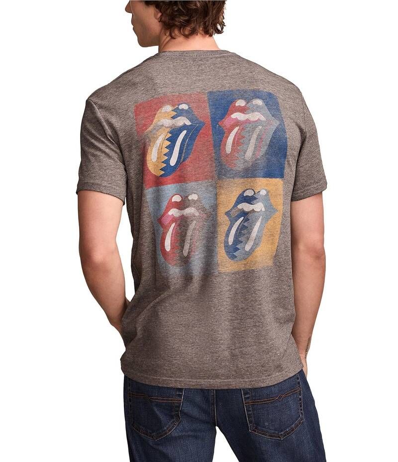 ラッキーブランド メンズ トップス シャツ Tシャツ Lucky Brand Rolling Stones Tongue Short Sleeve TShirt Moonless