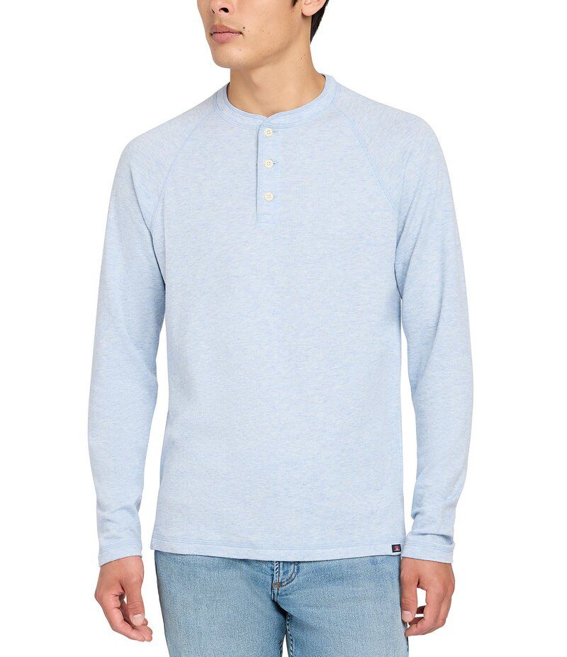 ファレティ メンズ トップス シャツ Faherty Cloud Long Sleeve Henley Shirt Light Blue Heather ヘザー
