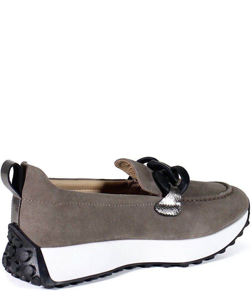ディバトゥルー レディース シューズ パンプス プラットフォーム スエード ローファー Diba True Kind Words Suede Platform Chain Loafers AnthracitePewter ピューター