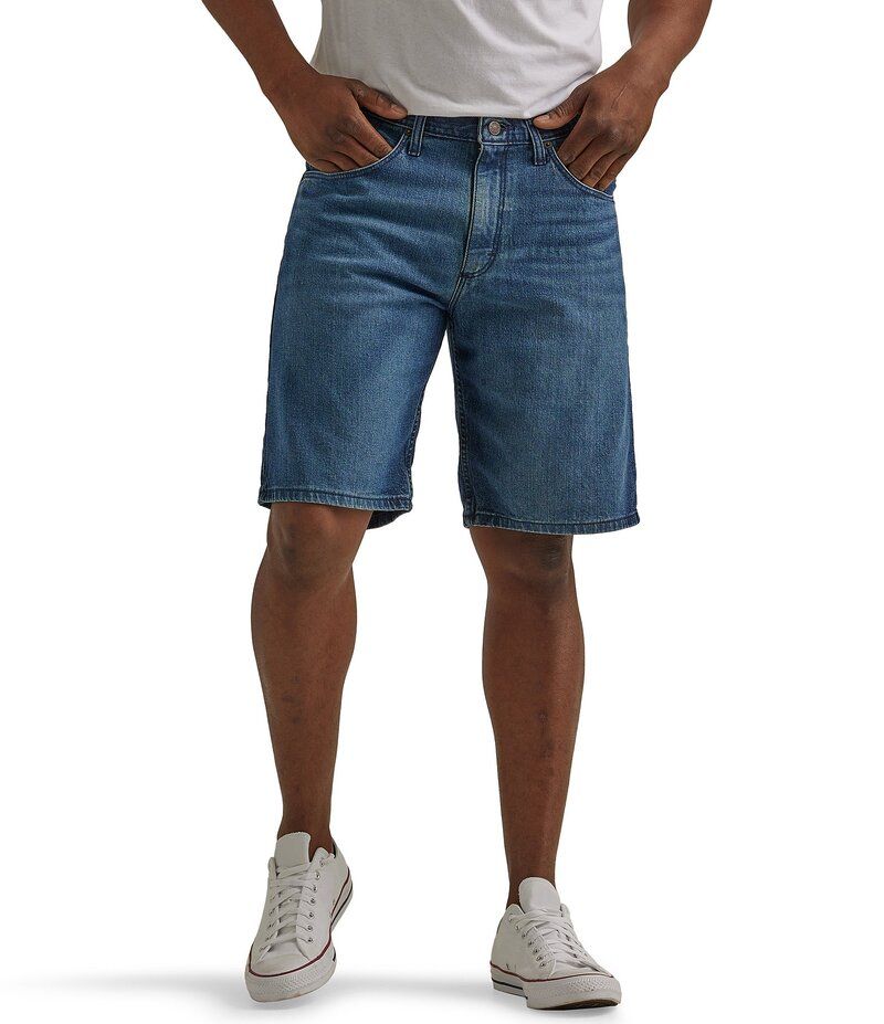 ラングラー メンズ ボトムス ハーフパンツ・ショーツ ショートパンツ デニム WranglerR FivePocket 10 Inseam Knee Denim Shorts Dark Indigo インディゴ