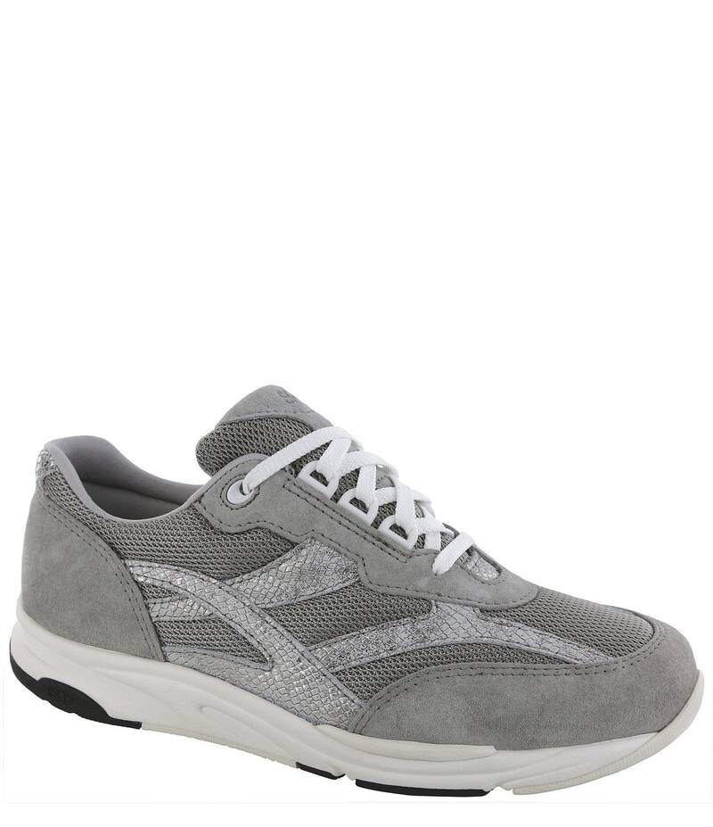 サス レディース シューズ スニーカー プリント メッシュ レザー SAS Tour Leather Mesh Lizard Print Sneakers Plata Mix