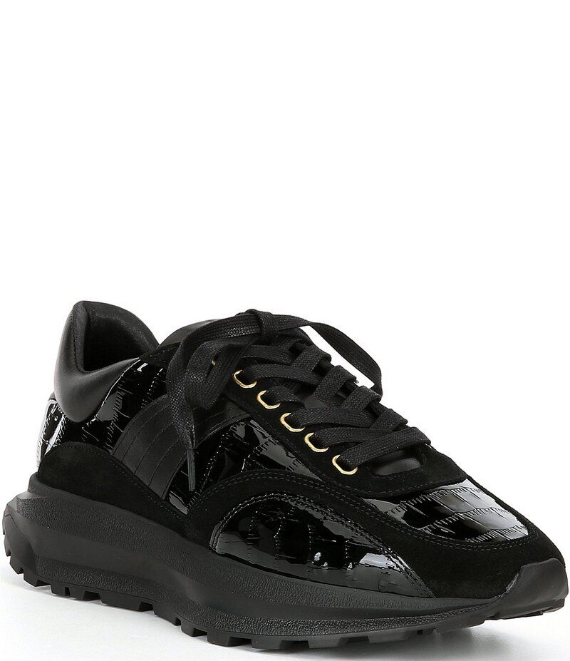 カートジェイガーロンドン メンズ シューズ ドレスシューズ スニーカー Kurt Geiger London Mens Gaspar Retro Crocodile Sneakers Black ブラック