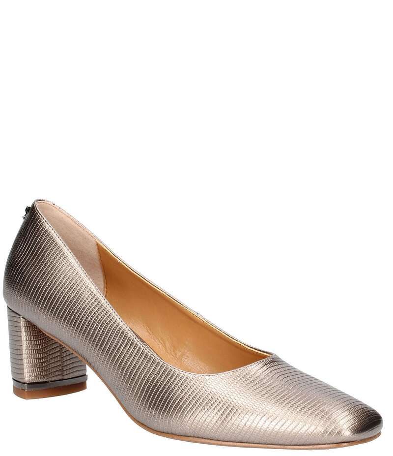 ジェイレニー レディース シューズ ヒール プリント トール J Renee Olivienne Metallic Lizard Print Embossed Patent Pumps Pewter Lizard Print ピューター