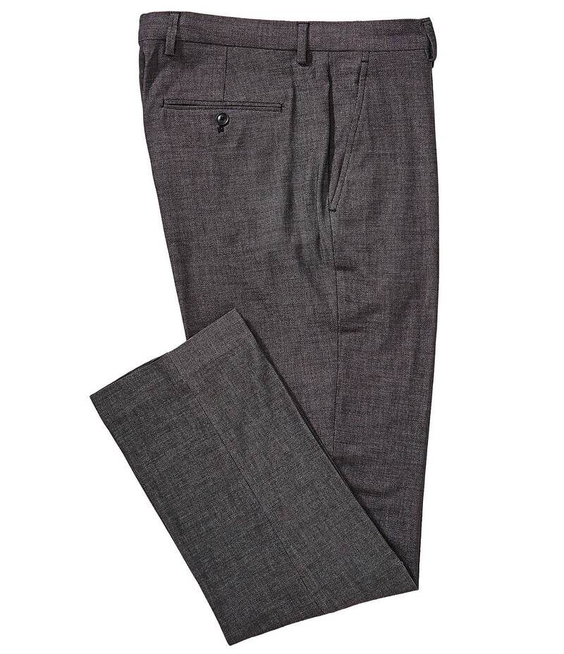 ペリーエリス メンズ ボトムス カジュアルパンツ パンツ Perry Ellis Premium Tailored Birdseye PinDotted Dress Pants Black ブラック