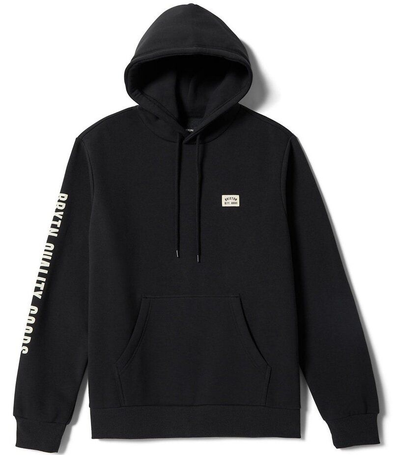 ブリクストン メンズ アウター パーカー・スウェット Brixton Woodburn Long Sleeve Hoodie Black ブラック