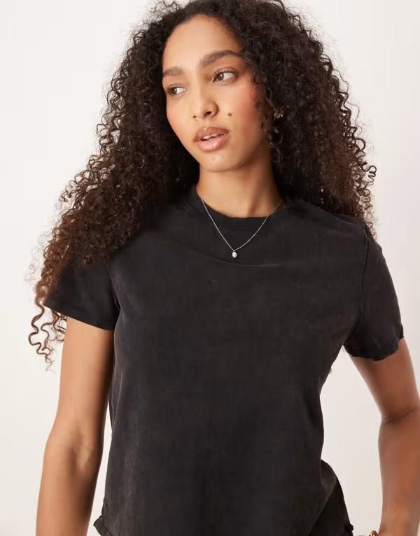 フリーピープル レディース トップス Tシャツ Free People boxy fit everyday tee Black ブラック