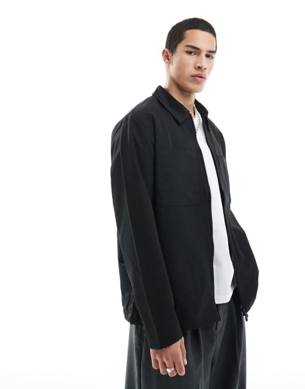 ジャック アンド ジョーンズ メンズ アウター ジャケット・ブルゾン Jack Jones lightweight shacket Black ブラック