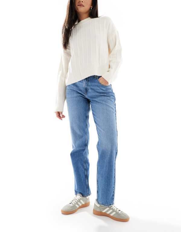 オンリー レディース ボトムス デニムパンツ ジーンズ ONLY Lumi mid waist mom jeans in mid wash Medium blue denim デニム 7,906円